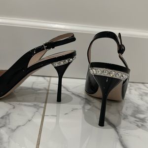 Miu Miu - crystal heel embellished pumps. Made in Italy - size 37